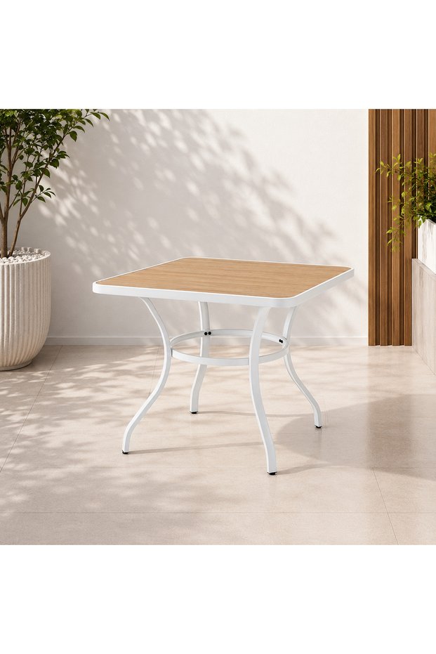 Square Cafe Table 90*90 F31 White&Beige