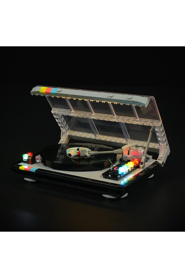 طقم إضاءة 2.0 متوافق مع طقم بناء مشغل الأسطوانات الرجعي LEGO-40699، إضاءة LED إبداعية يمكنك صنعها بنفسك