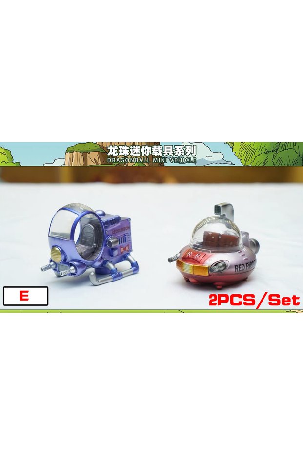 E 10cm/3.93in Anime Dragon Ball Z Capsule Spaceship Vegeta Goku space pod Figure PVC Goku Col