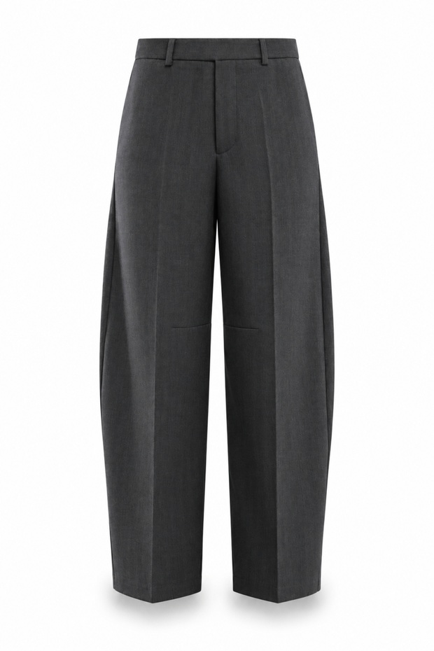 Anthracite Barrel Fabric Trousers 442