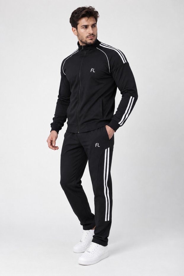 Men's Diver Fabric Regular Fit Comfortable Fit Tracksuit Set
