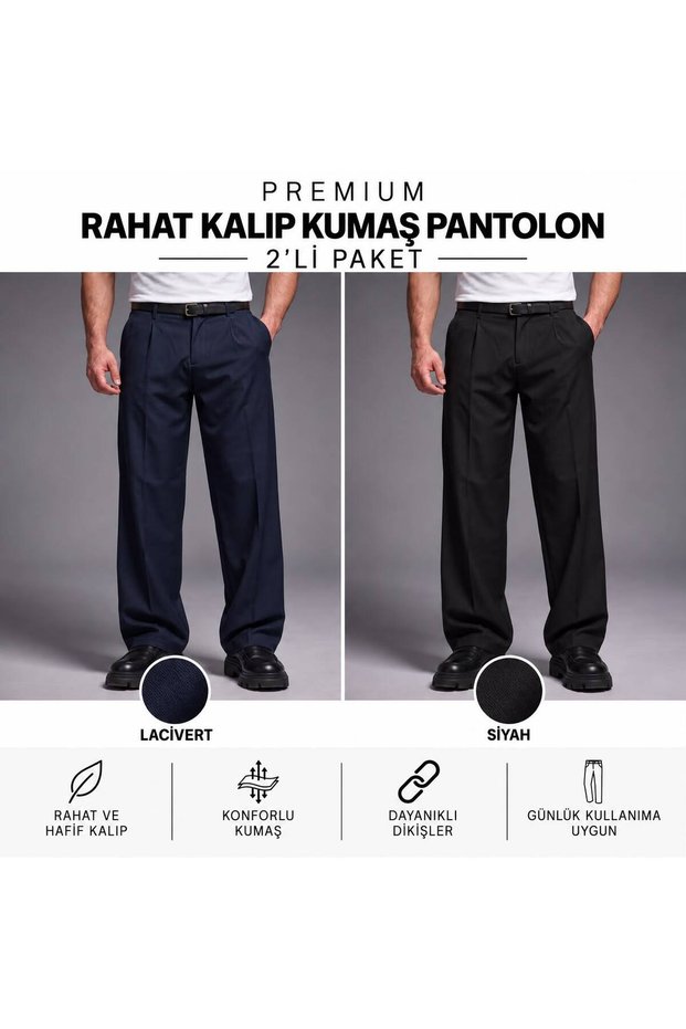 Old Money Comfortable Fit Fabric Trousers