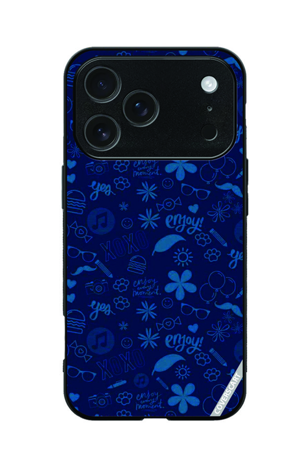 Protective Printed Case Cover for iPhone 17 Pro Love Design 10 Blue