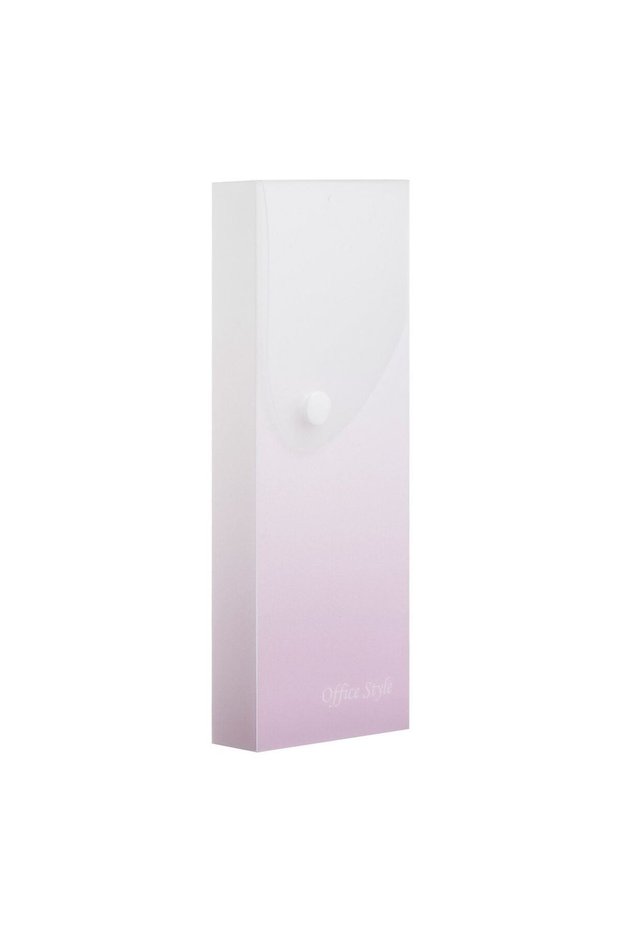 Gradient Lilac Plastic Pencil Case with Clip