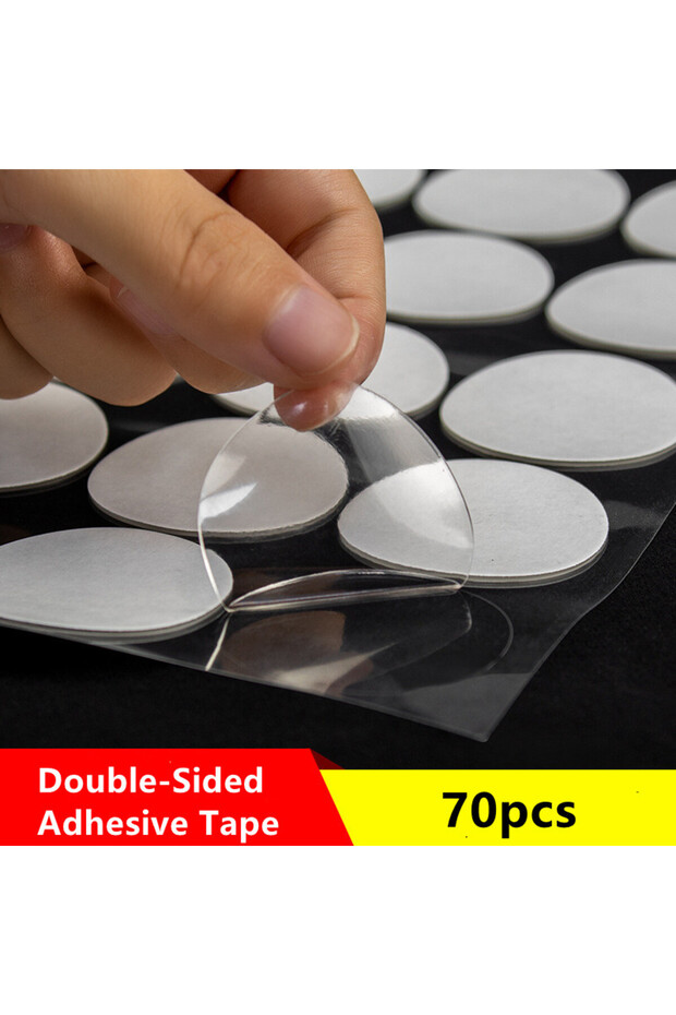 20mm-70pcs 50/70pcs Nano Gel Mat Transparent Tape Round Traceless Removable Sticky Double-Sided Adhe