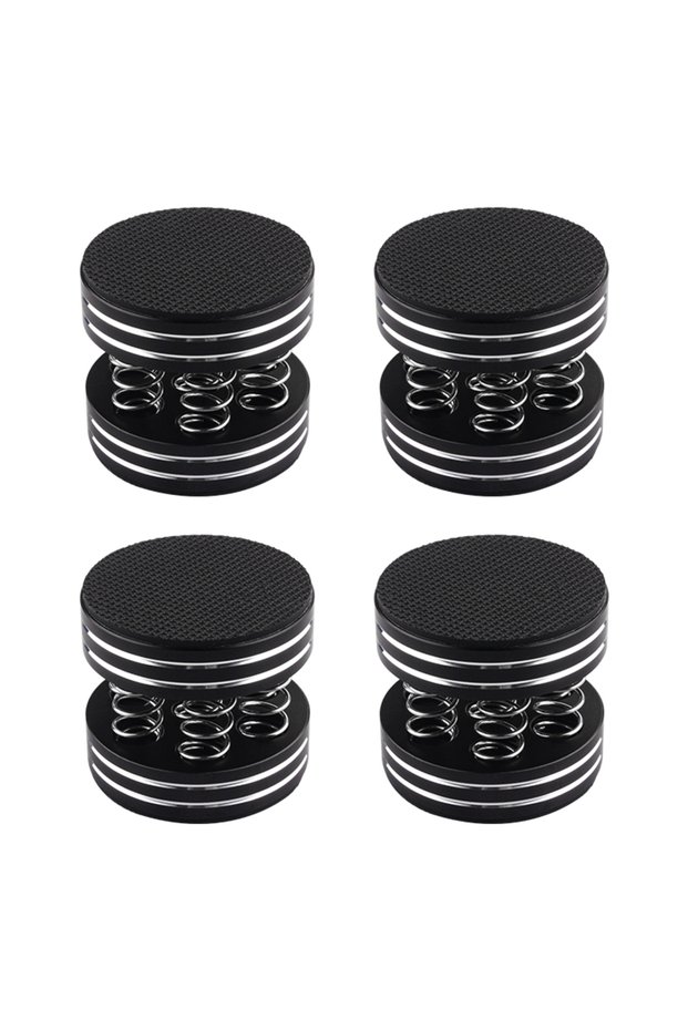 Black 1box (4pcs) 4 PCS HiFi Shock Spikes Aluminium Alloy Spring Damping Pad for Audio CD HiFi Ampli