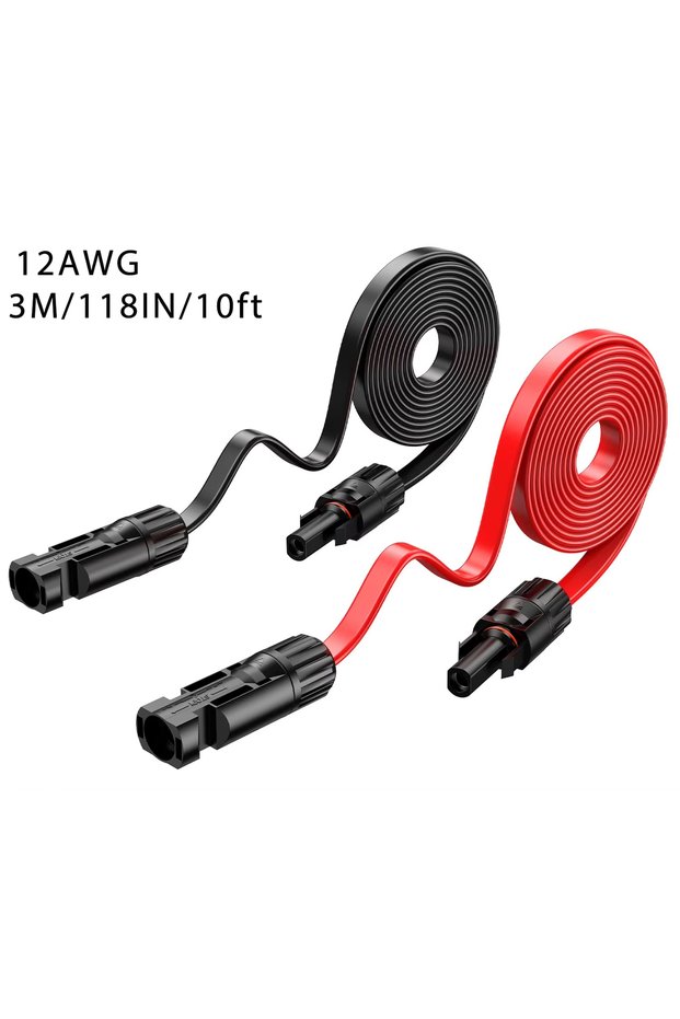 3M JMUYTOP 12AWG Window Pass Through Solar Panel extension Cable flat wire For Zendure/ecoflow/Anker