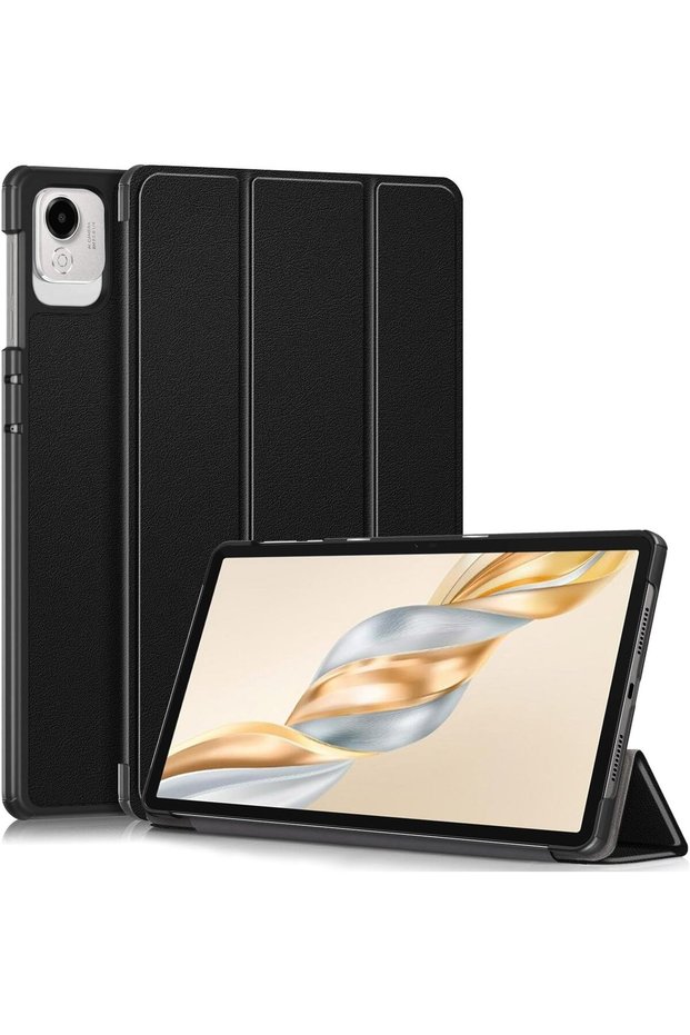 غطاء ذكي نحيف وصلب لجهاز Honor Pad X9a، مع خاصية التشغيل/الإيقاف التلقائي، باللون الأسود