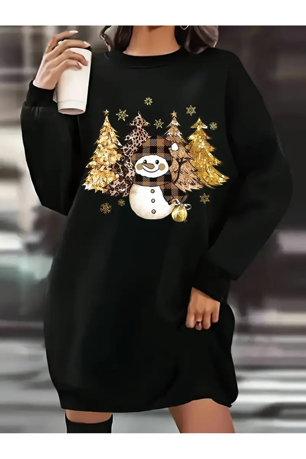 Women's Christmas Snowflake Snowman Sweatshirt