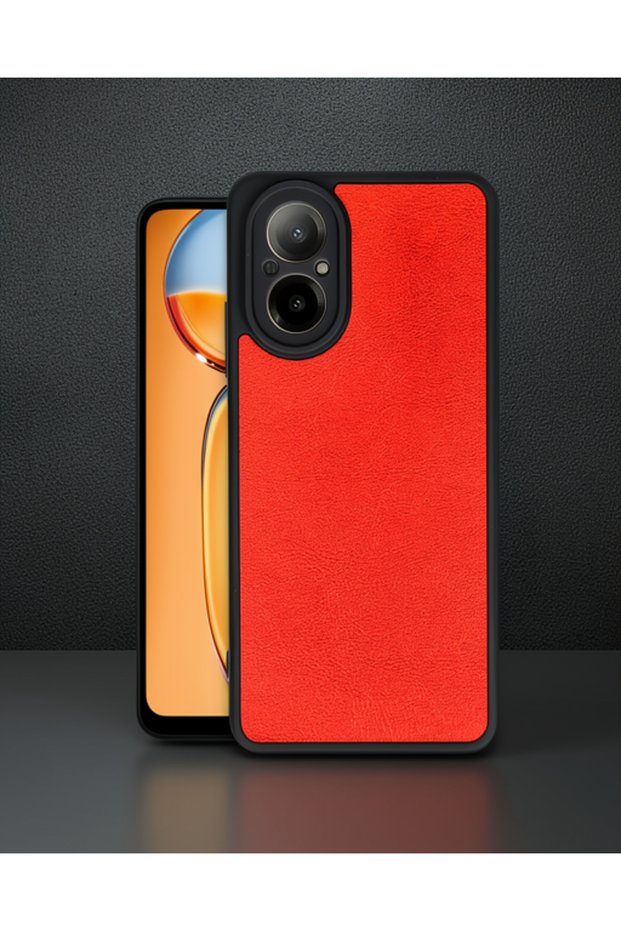 Realme 12 Lite Case Aras Leather Cover - Red