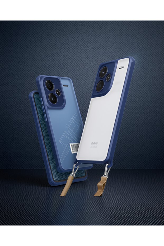 حافظة هاتف Xiaomi Redmi Note 13 Pro Plus من السيليكون بخمسة حافظات - أزرق داكن