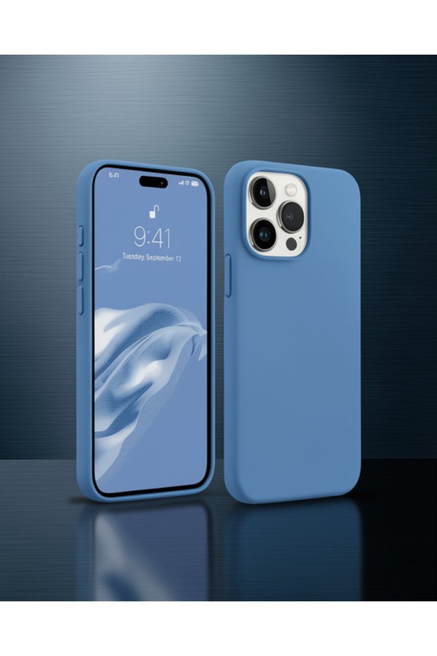 Apple iPhone 15 Pro Case First Silicone - Blue