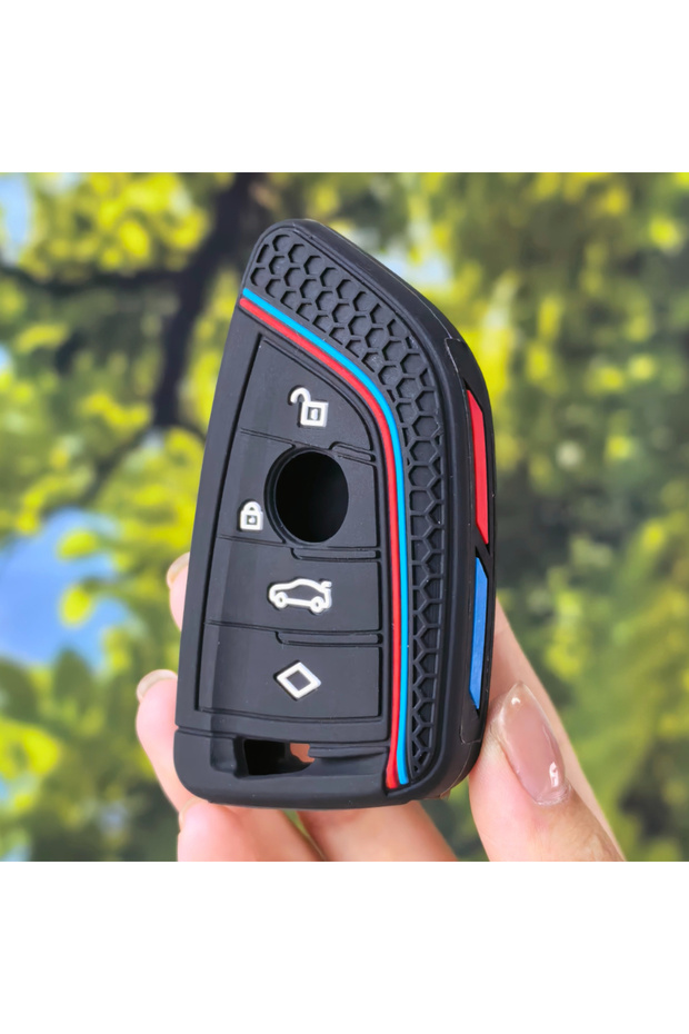 4 Buttons Silicone Car Key Case Bag KeyChain For BMW 1 2 3 4 5 6 7 Series X1 X3 X4 X5 X6 X7 F10 F20