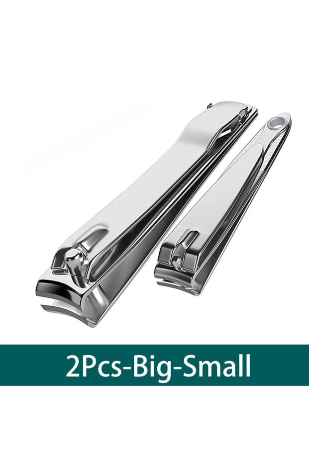 2pcs Nail Clipper,Premium Stainless Steel Fingernail and Toenail Clipper Cutters, Fingernail Clipper
