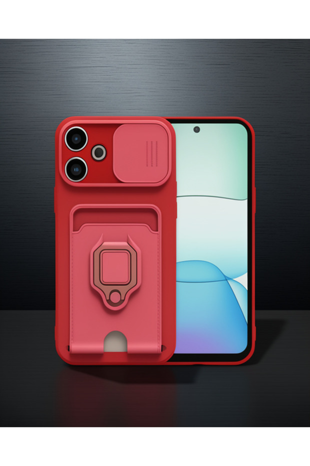Xiaomi Redmi 13 4g Case Zuma Silicone with Business Card Holder and Ring - Lilac