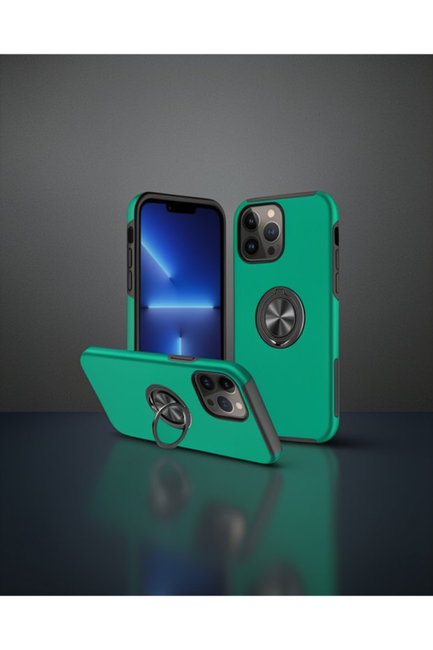 Apple iPhone 13 Pro Max Case Elite Ring Cover - Green