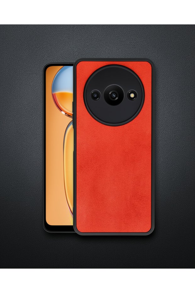 Xiaomi Redmi A3 4g Case Aras Leather Cover - Red
