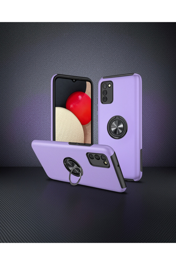 Samsung Galaxy A02S Case Elite Ring Cover - Purple
