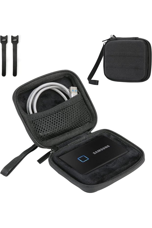 حقيبة حمل صلبة ProCase لجهاز Samsung T7 Shield محرك أقراص صلب محمول USB 3.2 بسعة 1 تيرابايت و2 تيرابايت، صغيرة E