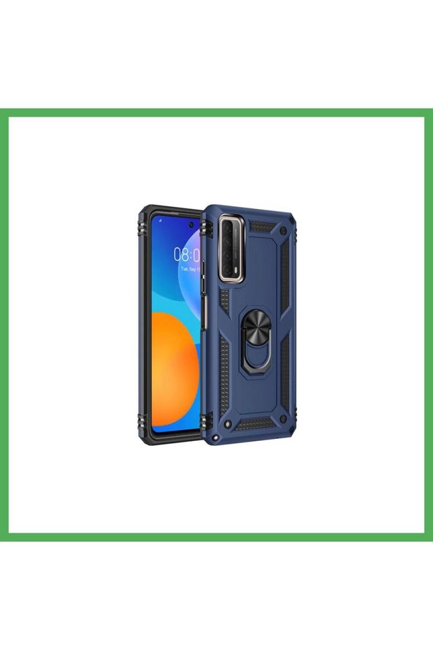 Huawei P Smart 2021 Case Sofia Ring Silicone Cover - Navy Blue Bezoss