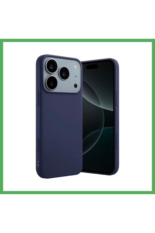 iPhone 17 Pro Max Compatible First Silicone Case - Navy Blue Bezoss