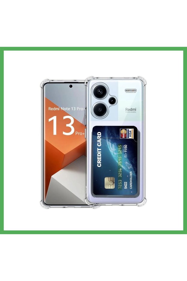 حافظة متوافقة مع هاتف Redmi Note 13 Pro Plus من السيليكون الشفاف - شفاف BEZOSS