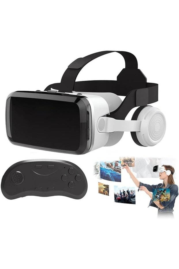 نظام ألعاب الواقع الافتراضي، سماعات رأس VR مناسبة لهواتف آيفون وأندرويد (5-7 بوصة)، سماعات رأس لاسلكية