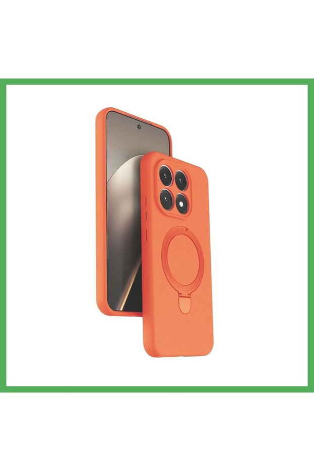 Mi 15t Compatible Regal Magsafe Stand Cover - Orange Bezoss