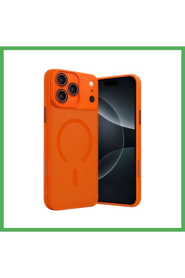 iPhone 17 Pro Compatible Magsafe Cover with Jota Lens - Orange Bezoss