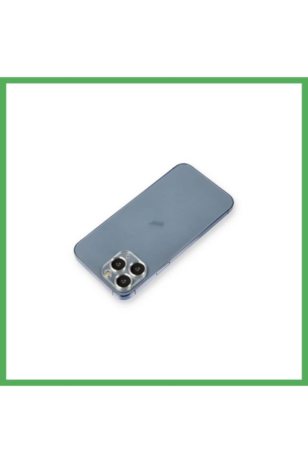 iPhone 11 Pro Max Compatible Metal Camera Lens Protection Glass - Silver Bezoss