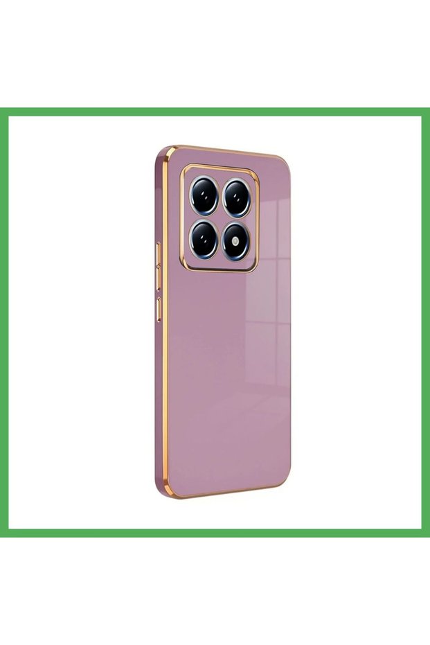 Mi 14t Pro Compatible Volet Silicone Case - Purple Bezoss