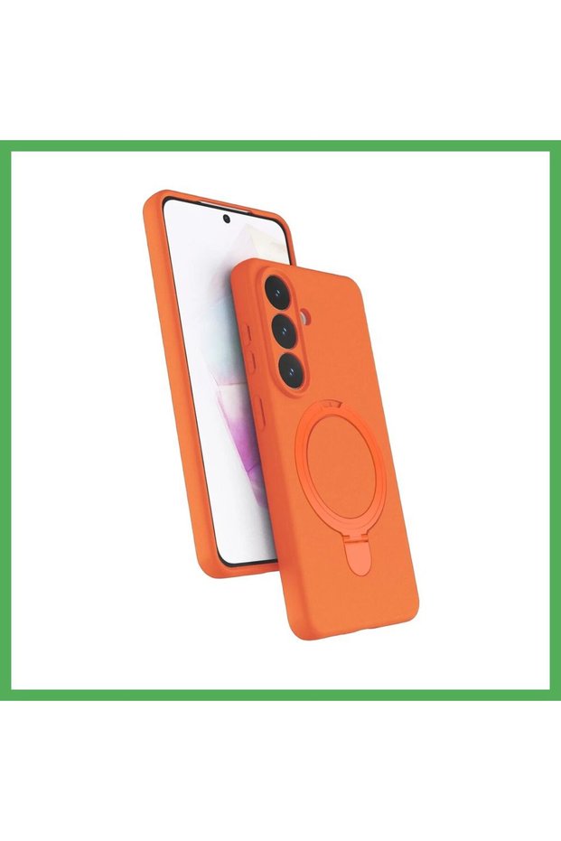 Regal Magsafe Stand Cover Compatible with Samsung Galaxy S26 Plus - Orange Bezoss