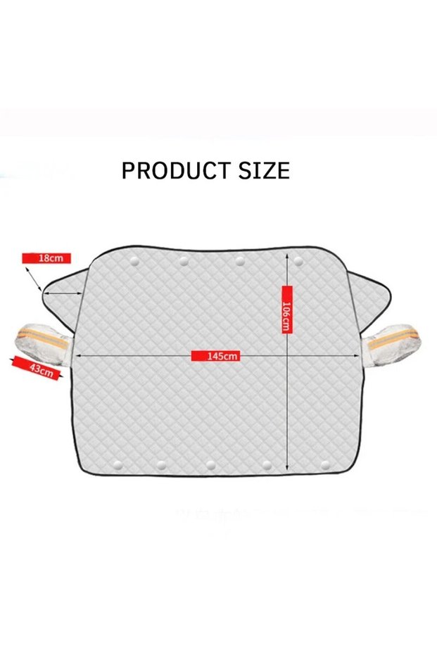 14.5cm length Black silver Magnetic Car Snow Shield Frost Prevention Frost Prevention Front Windshie