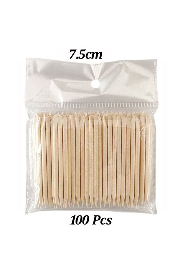 75mm 500/200/100 Wood Cuticle Pusher Sticks 63/75/95/105/127/150/178MM For Gel Polish Remove Clean P