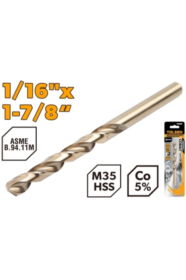 ريشة حفر HSS M35 مقاس 1/16 بوصة بي كي 2