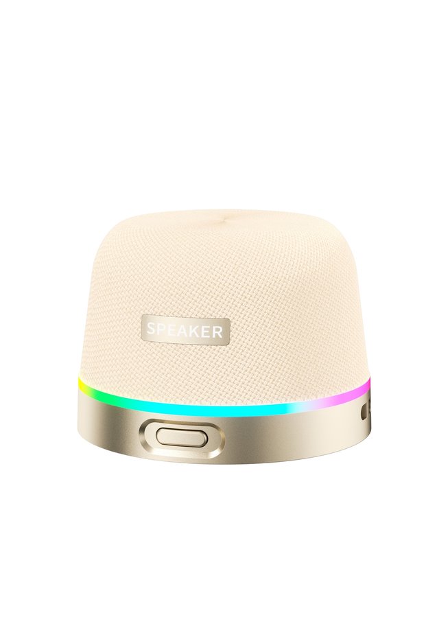 Portable Magnetic Bluetooth Speaker Fabric Shell Voice Assistant Function Wireless Charging Stereo Speaker