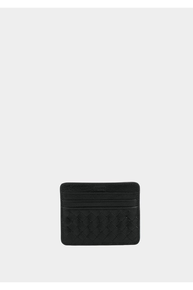 Black Y27Ad029 Leather Wallet/Card Holder Black