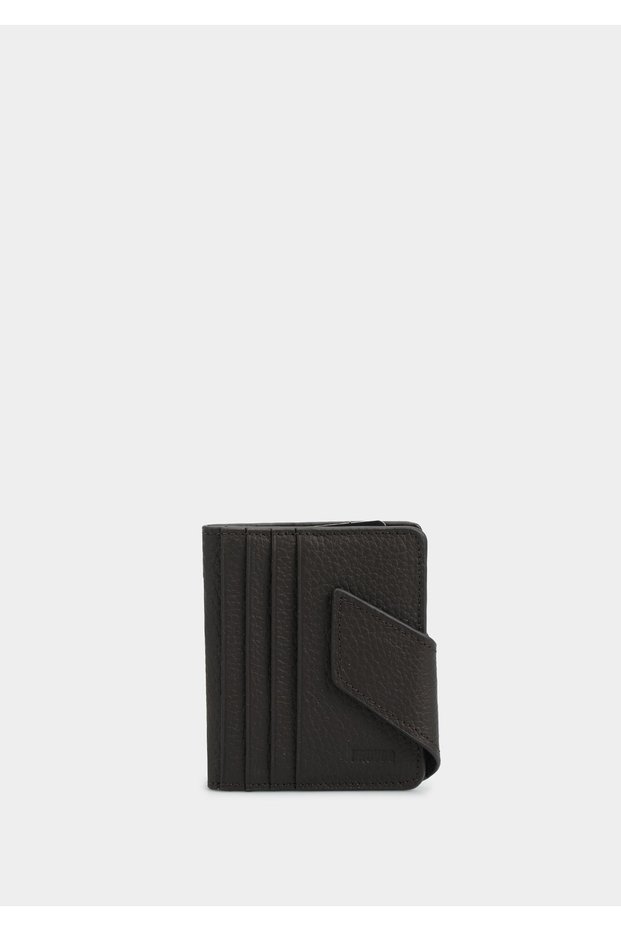 Coffee Y27Ad027 Leather Wallet/Card Holder Brown