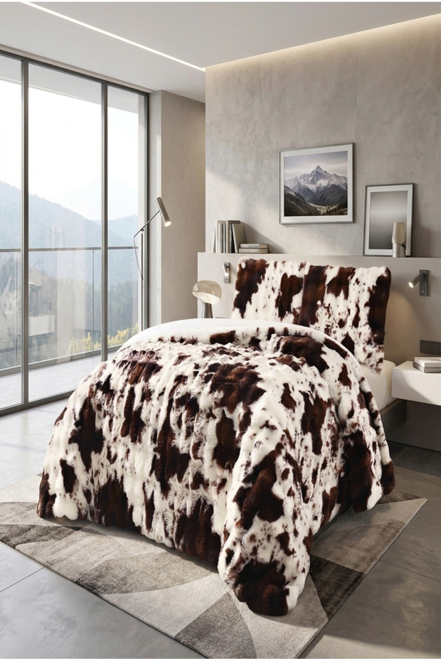Fur Series Double Plush Bedspread, Rabbit Fur Double Bedspread 220X240 Cm.