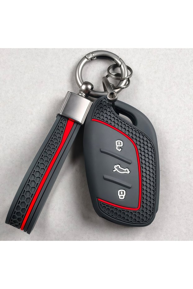 With Keychain Red Silicone Car Key Cover Case For MG ZS HS 2026 2025 MG6 MG4 MG5 MG3 MG7 Roewe RX3 R