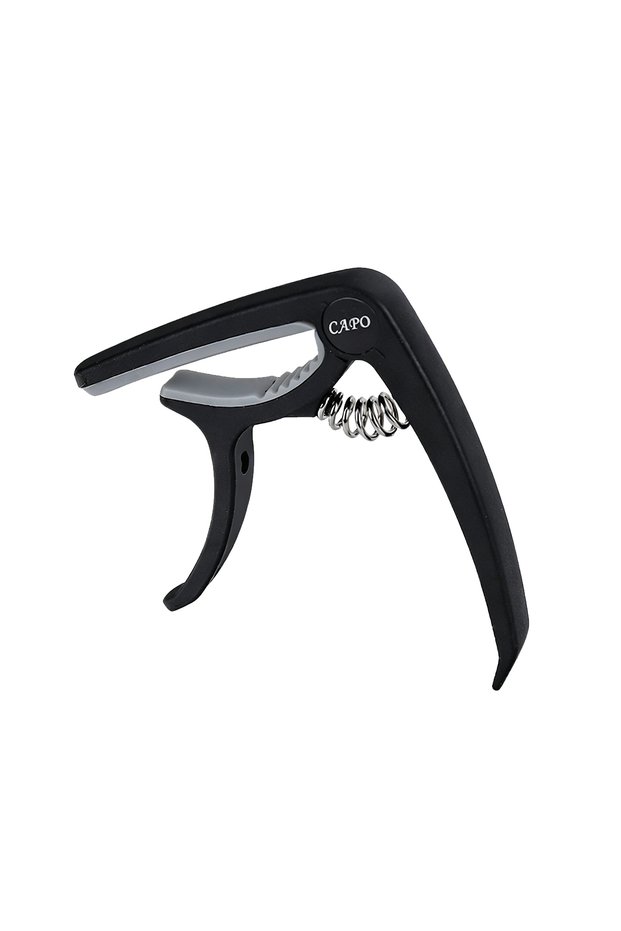 Black Miwayer Plastic Guitar Capo – Lightweight 27g, Silicone Pad, Streamlined Grip, Key Change + St