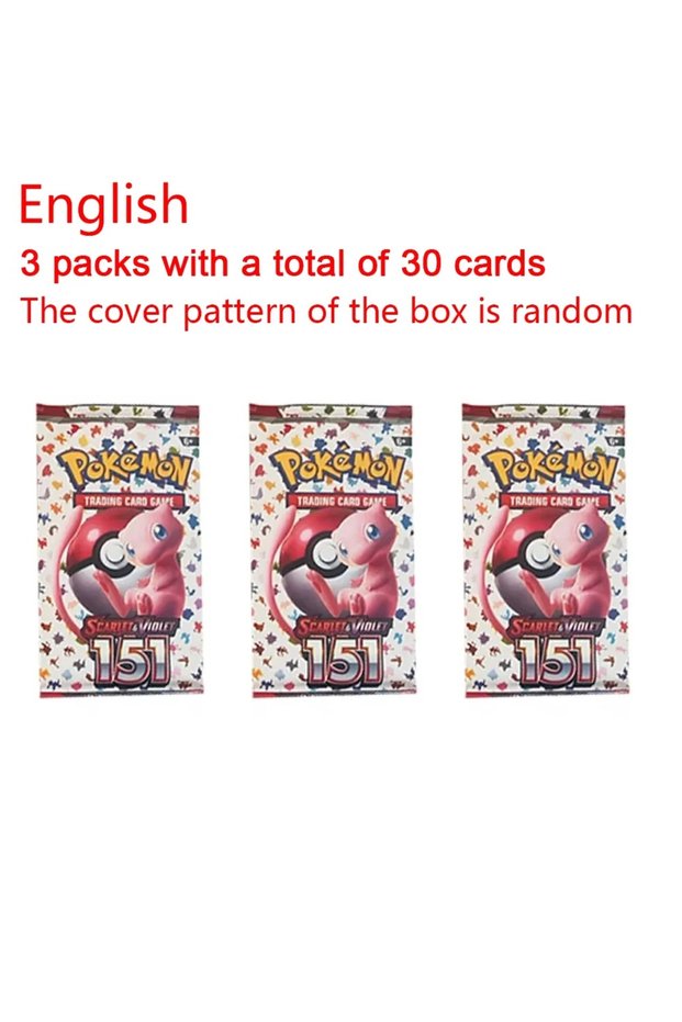 Random 3PCS Scarlet Violet 151 Pkomon Card 360Pcs Prismatic Evolutions PHANTASMAL FLAMES Astral Radi