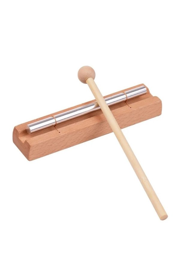 1 Tone Miwayer 1/2/3/5/7 Tone Wooden Meditation Chime – Solid Wood Base,with Mallet, 440Hz, Clear R