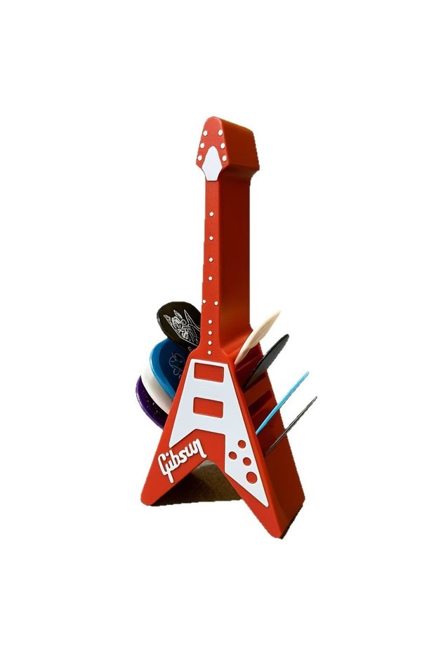 Red Guitar pick storage box, the perfect gift for guitarists, with 10 slots in one pack