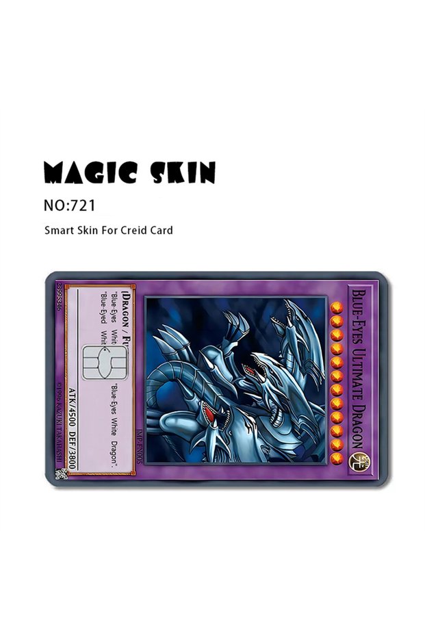 Small chip 721 Anime Yu-Gi-Oh! Yugi Muto 2.5D HD Matte PVC Sticker Film Tape Skin for Credit