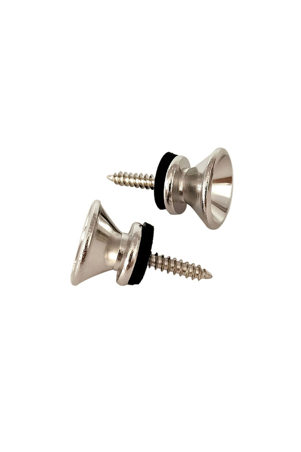 Silver 2pcs 2pcs/lot Metal Guitar Button Electric Bass Strap Locking Pegs Metal End Ukulele Buckle L