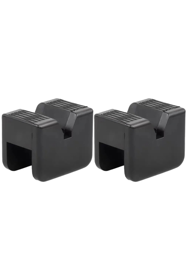 Black 2pcs Car Jack Rubber Pad Car Slotted Lift Jack Stand Rubber Pads Universal Repair Tools Frame