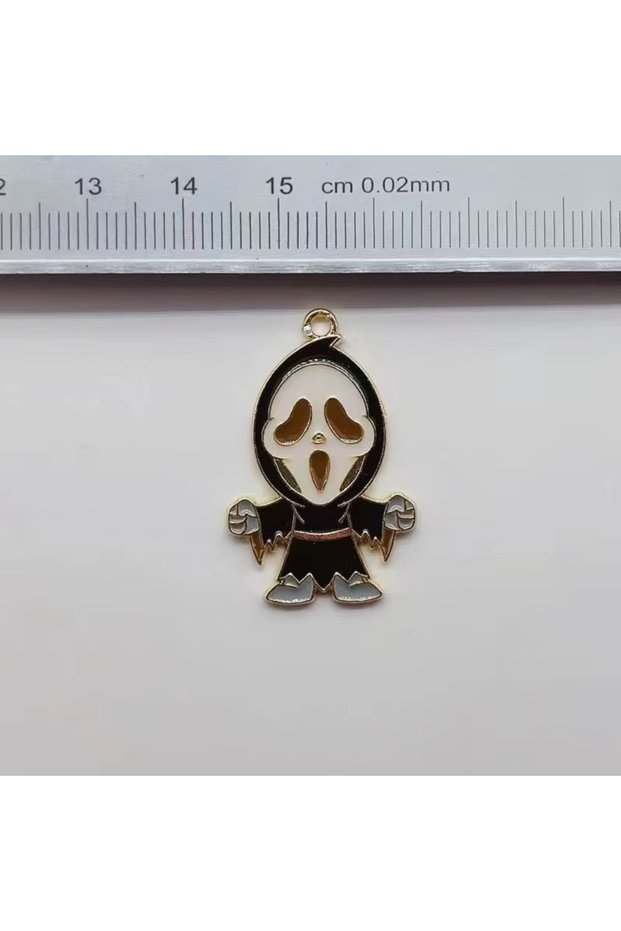 6 8pcs alloy drip oil cartoon character pendant, DIY jewelry making earrings, keychains, jewelry acc