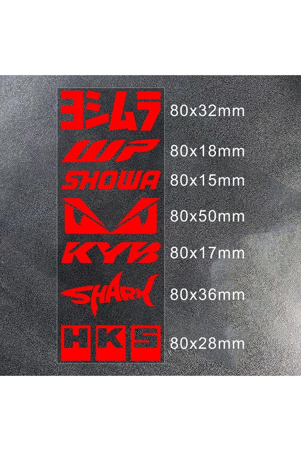1pc Red 4 Racing‑Sponsor Waterproof Vinyl Motorcycle Decal Sticker for Moto Body Fuel Tank Fender He