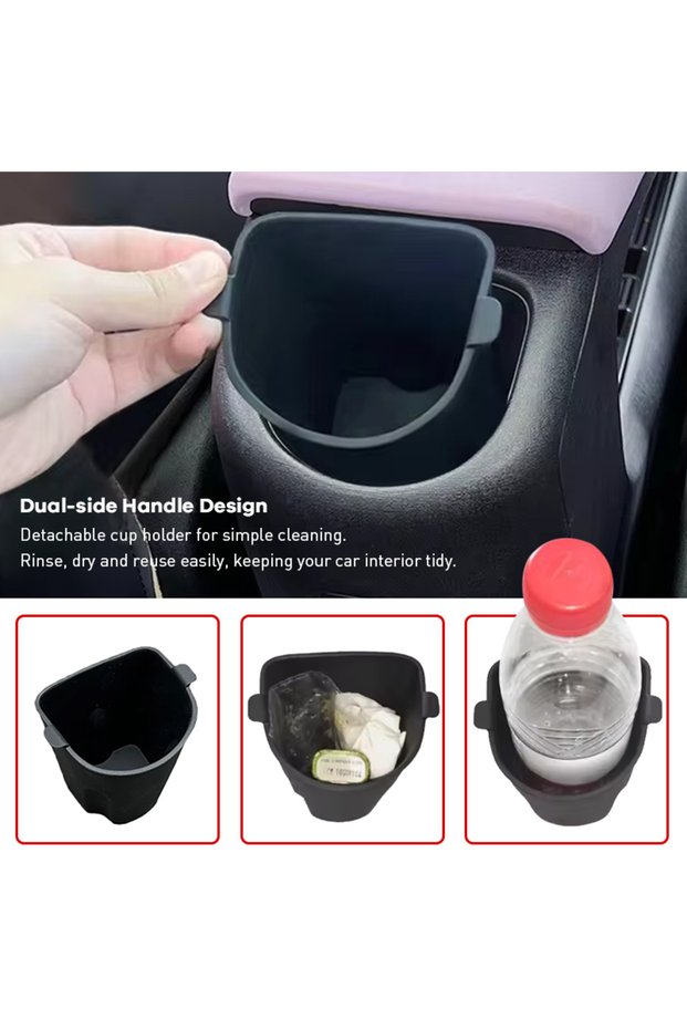 Rear Armrest Cup Holder Insert Car Trash Can For Byd Dolphin Ea1 Atto 1 Rear Center Console Auto Par